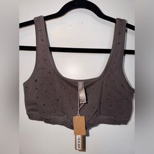 SKIMS Gray Studded Bra
